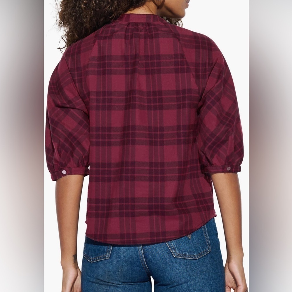 Nation LTD May Pim Cotton Plaid Flannel Top, Medium, NWT - Picture 12 of 12